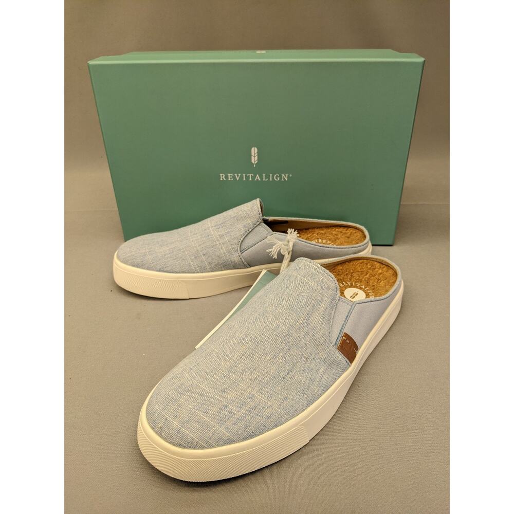 REVITALIGN Esplanade Canvas Slide Women's Shoes, Chambray US7.5